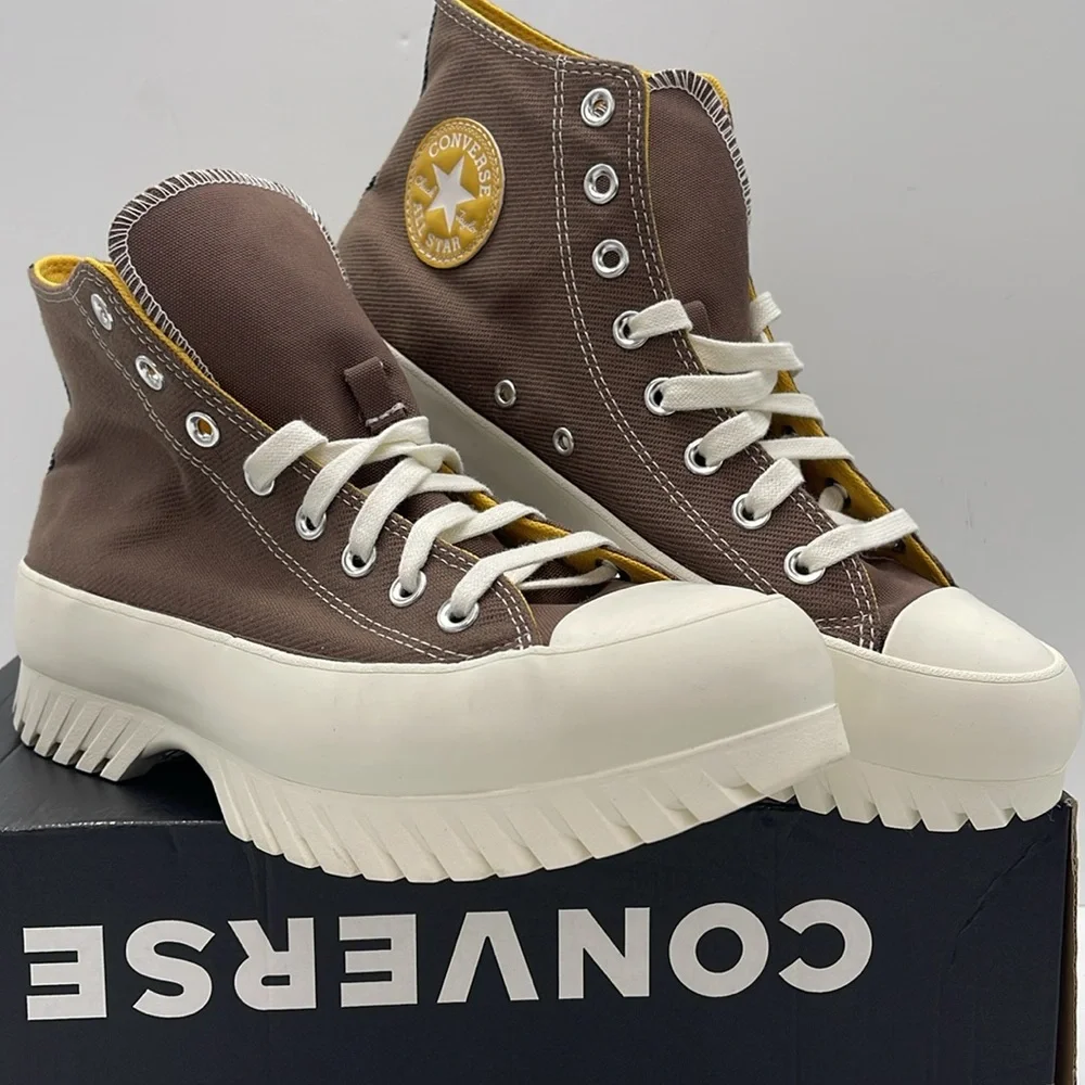 Converse Men’s High-Top Platform Sneakers A03808C CTAS LUGGED 2.0 HI SQUIRREL FR